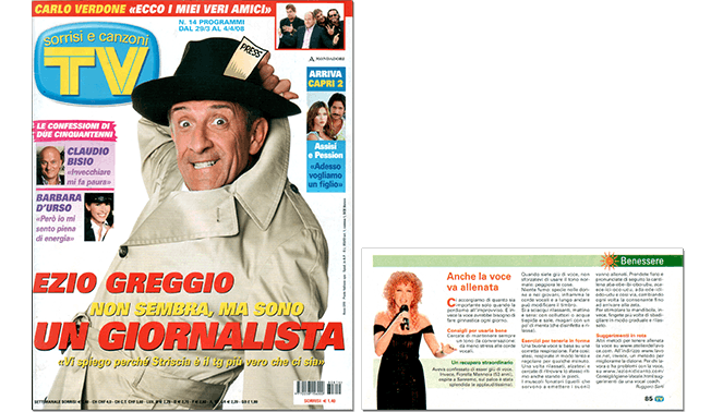 The magazine “TV Sorrisi e Canzoni” features my website!